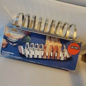 Vintage Toast Rack ~ NOS/NIB - Original Box ~ QUIST - Germany? ~ MCM ~ Retro!
